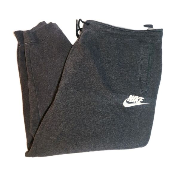 Nike Men's 3XL Gray Sweatpants Drawstring Pockets Just Do It - Picture 1 of 9
